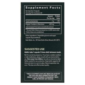 Thực phẩm bổ sung Gaia Herbs Cranberry Concentrate 60 Vegan Liquid Phyto-Caps 751063403306