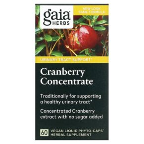 Thực phẩm chức năng Gaia Herbs Cranberry Concentrate 60 Vegan Liquid Phyto-Caps 751063403306