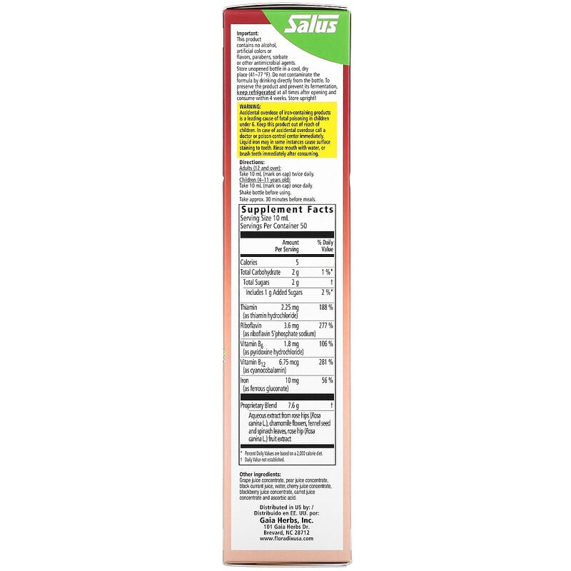 Gaia Herbs Floradix Floravital Iron + Herbs 17 fl oz (500 ml) 2 Thực phẩm bổ sung Gaia Herbs Floradix Floravital Iron + Herbs 17 fl oz (500 ml) 850026260137