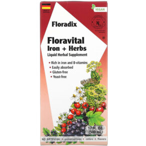 Thực phẩm chức năng Gaia Herbs Floradix Floravital Iron + Herbs 17 fl oz (500 ml) 850026260137