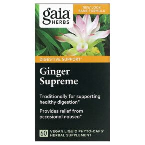 Thực phẩm chức năng Gaia Herbs Ginger Supreme 60 Vegan Liquid Phyto-Caps 751063403801