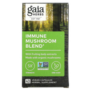 Thực phẩm chức năng Gaia Herbs Immune Mushroom Blend 40 Vegan Capsules 751063151726