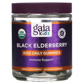 Thực phẩm chức năng Gaia Herbs Kids Black Elderberry Immune Support 40 Vegan Gummies 751063151481