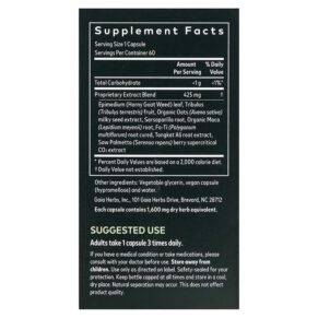 Thực phẩm bổ sung Gaia Herbs Male Libido 60 Vegan Liquid Phyto-Caps 751063399104
