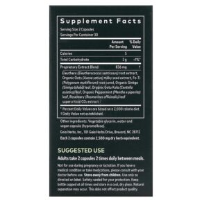 Thực phẩm bổ sung Gaia Herbs Mental Alertness 60 Vegan Liquid Phyto-Caps 751063398602
