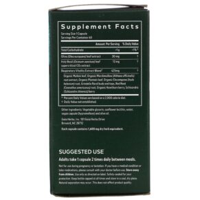 Thực phẩm bổ sung Gaia Herbs Mighty Lungs 60 Vegan Liquid Phyto-Caps 751063151641