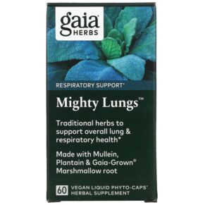 Thực phẩm chức năng Gaia Herbs Mighty Lungs 60 Vegan Liquid Phyto-Caps 751063151641