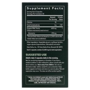 Thực phẩm bổ sung Gaia Herbs Milk Thistle Seed 60 Vegan Liquid Phyto-Caps 751063399203