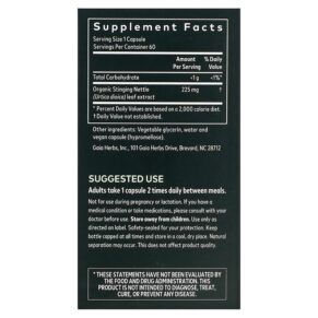 Thực phẩm bổ sung Gaia Herbs Nettle Leaf 60 Vegan Liquid Phyto-Caps 751063399302