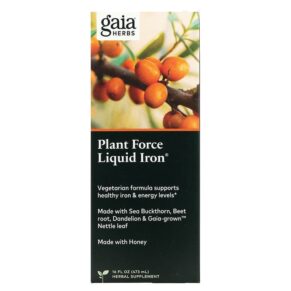 Thực phẩm chức năng Gaia Herbs Plant Force Liquid Iron 16 fl oz (473 ml) 751063146272