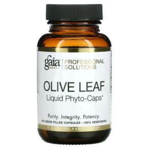 Thực phẩm chức năng Gaia Herbs Professional Solutions Olive Leaf 60 Liquid-Filled Capsules 751063399449