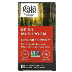 Thực phẩm chức năng Gaia Herbs Reishi Mushroom 40 Vegan Capsules 751063151764