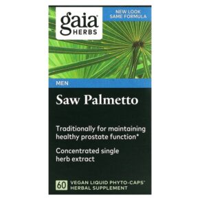 Thực phẩm chức năng Gaia Herbs Saw Palmetto for Men 60 Vegan Liquid Phyto-Caps 751063395724