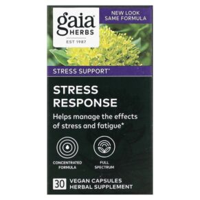 Thực phẩm chức năng Gaia Herbs Stress Response 30 Vegan Capsules 751063403405