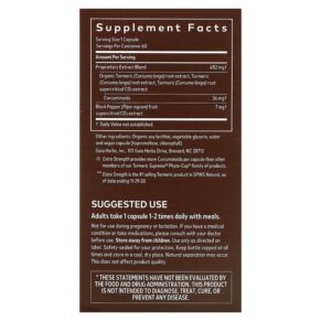 Thực phẩm bổ sung Gaia Herbs Turmeric Supreme Extra Strength 60 Vegan Liquid Phyto-Caps 751063403108