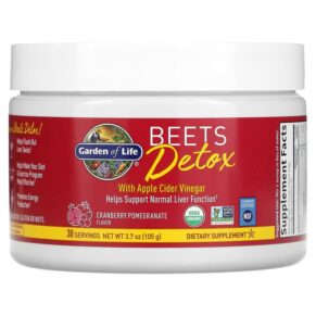 Thực phẩm chức năng Garden of Life Beets Detox with Apple Cider Vinegar Cranberry Pomegranate 3.7 oz (105 g) 658010131377