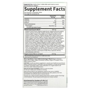 Thực phẩm bổ sung Garden of Life Dr. Formulated Enzymes Organic Digest + Tropical Fruit 90 Chewables 658010118439