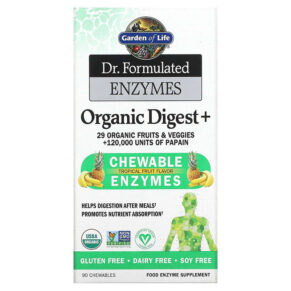 Thực phẩm chức năng Garden of Life Dr. Formulated Enzymes Organic Digest + Tropical Fruit 90 Chewables 658010118439