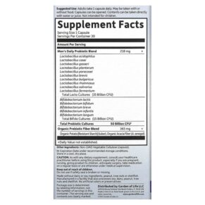 Thực phẩm bổ sung Garden of Life Dr. Formulated Probiotics Once Daily Men's 50 Billion 30 Vegetarian Capsules 658010118293