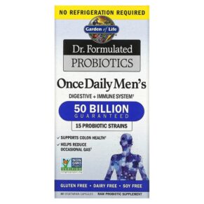 Thực phẩm chức năng Garden of Life Dr. Formulated Probiotics Once Daily Men's 50 Billion 30 Vegetarian Capsules 658010118293