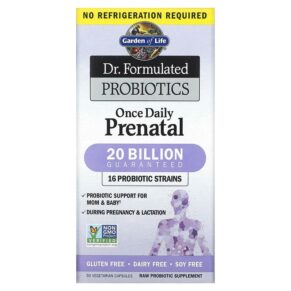 Thực phẩm chức năng Garden of Life Dr. Formulated Probiotics Once Daily Prenatal 30 Vegetarian Capsules 658010120036