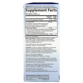 Thực phẩm bổ sung Garden of Life Dr. Formulated Quercetin Recovery 500 mg 30 Vegan Tablets 658010130516