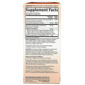 Thực phẩm bổ sung Garden of Life Dr. Formulated Vitamin D3 & Zinc 30 Small Tabs 658010130530