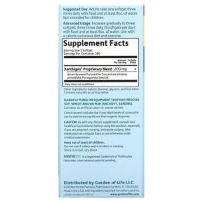 Thực phẩm bổ sung Garden of Life FucoThin 180 Softgels 658010113755