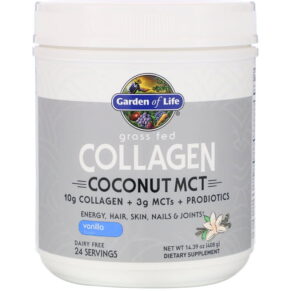 Thực phẩm chức năng Garden of Life Grass Fed Collagen Coconut MCT Vanilla 14.39 oz (408 g) 658010127103