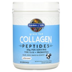 Thực phẩm chức năng Garden of Life Grass Fed Collagen Peptides Unflavored 19.75 oz (560 g) 658010124591