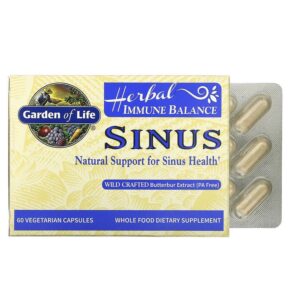 Thực phẩm chức năng Garden of Life Herbal Immune Balance Sinus 60 Vegetarian Capsules 658010115858