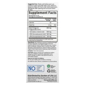 Thực phẩm bổ sung Garden of Life Kids Plant Omega-3 Liquid Strawberry 2 fl oz (57.5 ml) 658010125277