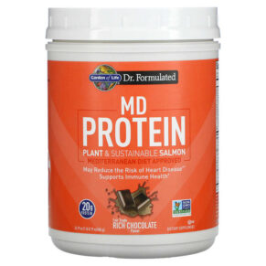 Thực phẩm chức năng Garden of Life MD Protein Plant & Sustainable Salmon Rich Chocolate 24.19 oz (686 g) 658010129565