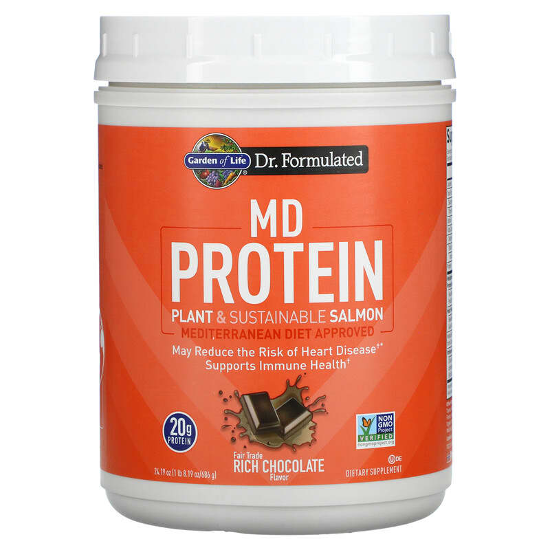 Garden of Life MD Protein Plant & Sustainable Salmon Rich Chocolate 24.19 oz (686 g) 8 Thực phẩm chức năng Garden of Life MD Protein Plant & Sustainable Salmon Rich Chocolate 24.19 oz (686 g) 658010129565