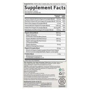 Thực phẩm bổ sung Garden of Life MyKind Organics Adrenal Daily Balance 120 Vegan Tablets 658010121866