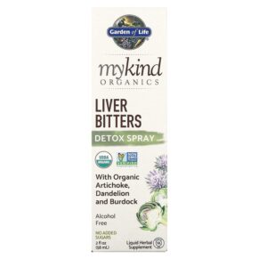 Thực phẩm chức năng Garden of Life MyKind Organics Liver Bitters Detox Spray Alcohol Free 2 fl oz (58 ml) 658010123181