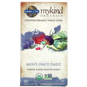 Thực phẩm chức năng Garden of Life MyKind Organics Men's Once Daily 30 Vegan Tablets 658010117661