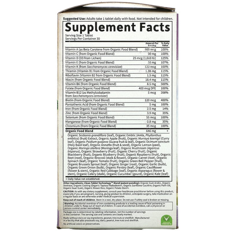 Garden of Life MyKind Organics Women's Once Daily 30 Vegan Tablets 2 Thực phẩm bổ sung Garden of Life MyKind Organics Women's Once Daily 30 Vegan Tablets 658010117753