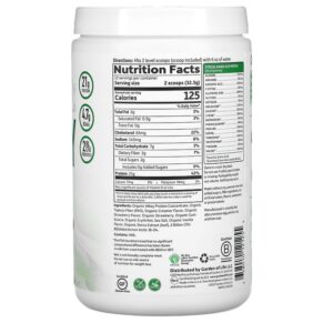 Thực phẩm bổ sung Garden of Life Organic Whey Protein Grass-Fed Strawberry 13.75 oz (390 g) 658010121255