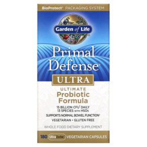 Thực phẩm chức năng Garden of Life Primal Defense Ultra Ultimate Probiotic Formula 180 UltraZorbe Vegetarian Capsules 658010113359