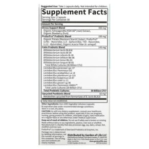 Thực phẩm bổ sung Garden of Life Probiotics Calm 50 Billion 30 Vegetarian Capsules 658010131803
