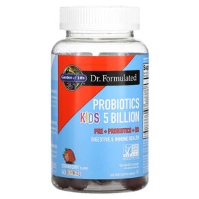 Thực phẩm chức năng Garden of Life Probiotics Kids. Strawberry 5 Billion 60 Gummies 658010131407