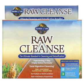 Thực phẩm chức năng Garden of Life RAW Cleanse The Ultimate Standard in Cleansing and Detoxification 3 Part Program 3 Step Kit 658010114226