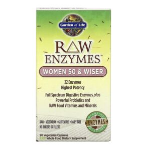 Thực phẩm chức năng Garden of Life RAW Enzymes Women 50 & Wiser 90 Vegetarian Capsules 658010115643
