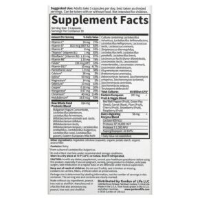 Thực phẩm bổ sung Garden of Life RAW Probiotics Men 50 & Wiser 85 Billion Live Cultures 90 Vegetarian Capsules 658010115667