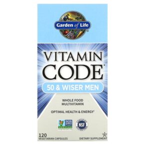 Thực phẩm chức năng Garden of Life Vitamin Code 50 & Wiser Men Whole Food Multivitamin 120 Vegetarian Capsules 658010113694