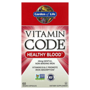 Thực phẩm chức năng Garden of Life Vitamin Code Healthy Blood 60 Vegan Capsules 658010116541
