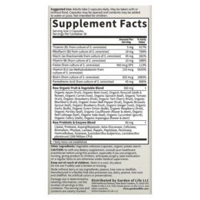 Thực phẩm bổ sung Garden of Life Vitamin Code RAW B-Complex 60 Vegan Capsules 658010113809