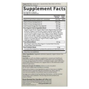 Thực phẩm bổ sung Garden of Life Vitamin Code RAW K-Complex 60 Vegan Capsules 658010116510