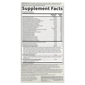 Thực phẩm bổ sung Garden of Life Vitamin Code Whole Food Multivitamin for Women 240 Vegetarian Capsules 658010114172